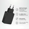 Accezz Ultra Slim GaN Ladegerät - 2x USB-C - 65 W - Schwarz Produktbild-Vorschau 3