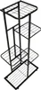 A black metal plant stand with multiple shelves. Náhľad obrázku produktu