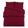 vidaXL Ložní souprava Bordeaux Red 140x200 cm Bavlna Náhled obrázku produktu 1