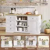 okwish Isola da cucina Mobile da cucina con 5 cassetti e 2 Anteprima dell’immagine prodotto 3