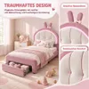 Polsterbett Kinderbett 90x200 cm mit Hasen-Design, Produktbild-Vorschau 4