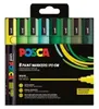 Dekoračný popisovač, sada, 1,8-2,5 mm, UNI "Posca PC-5M", 8 rôznych zelených farieb Podgląd zdjęcia produktu