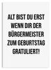 Geburtstagskarte BÜRGERMEISTER lustige Postkarte Produktbild-Vorschau 1