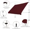 COSTWAY Tenda da sole a morsetto 300 cm, tenda da sole per Anteprima dell’immagine prodotto 5