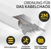 Kabelkanal aus hochwertigem PVC weiß Kabelleiste 2m - 1 Produktbild-Vorschau 2