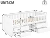 Flieks Kinderbett Etagenbett 90x200cm mit 4 Schubladen, Produktbild-Vorschau 7