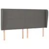 vidaXL Kopfteil mit Ohren Grau 203x23x118/128 cm Kunstleder Produktbild-Vorschau 1