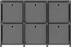 vidaXL Würfelregal mit 6 Boxen Grau 103x30x72,5 cm Stoff Produktbild-Vorschau 1
