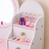 FCH Tavolo da trucco per bambini con sgabello, 4 cassetti, Anteprima dell’immagine prodotto 6