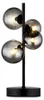 LED Tischleuchte, Metall, schwarz, Glas, rauch, Kugeln Produktbild-Vorschau 1
