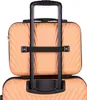 The back of two stacked suitcases, with the handle mechanism visible. Produktbild-Vorschau