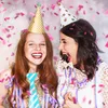 5 Party Popper rosa, cannoni sparacoriandoli metallizzati, Anteprima dell’immagine prodotto 2