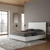 Doppelbett mit Stauraum 160x190cm weißes Holz Design New Produktbild-Vorschau 2