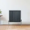 Oválny rúrkový radiátor - 600 mm x 600 mm - antracitovo Náhľad obrázku produktu 9