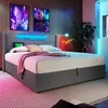MODFU Boxspring postel hydraulická 140 x 200 cm s LED Náhled obrázku produktu 4