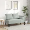 vidaXL Chaiselongue mit Kissen Hellgrau Samt Produktbild-Vorschau 2