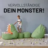 LUMALAND Kindersitzsack-Set "Dino" (2-tlg.) - Pastell Grün Produktbild-Vorschau 3