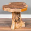 Massivholz Teak Beistelltisch MELAYA Natural ca.D 45cm Produktbild-Vorschau 3