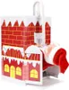 A close-up of a Santa Claus figurine climbing out of a chimney. Voir les images du produit