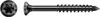A close-up, studio shot of a single screw, shown from two angles: the head and the full length. Produktbild-Vorschau