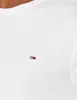Herenlang袖シャツ, wit: Ronde hals, geborduurd, biologisch Productafbeelding-voorbeeld 6