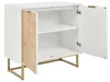BELIANI Sideboard Weiß und helles Holz MDF Holzfurnier 2 Produktbild-Vorschau 4
