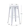 Duhome Chaises de bar en fer, lot de 4, hauteur d'assise 76 Voir les images du produit 3