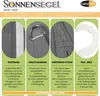 Sonnensegel BASIC HDPE Rechteck 2x3 hellgrau High Density Produktbild-Vorschau 2