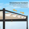 Pergola COSTWAY 3,1 x 3,1 m z przesuwanym dachem, altana Podgląd zdjęcia produktu 5