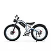 A white background with an electric mountain bike. Produktbild-Vorschau
