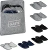 Pantofole da casa Relaxdays, set da 6 paia con custodia, Anteprima dell’immagine prodotto 1