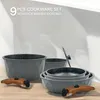 Kochtopfset 9-teilig  Edelstahl Töpfe mit Glasdeckeln  Produktbild-Vorschau 3