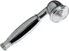 A chrome-plated hand shower head with a decorative handle, shown against a white background. Anteprima dell’immagine prodotto