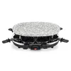 A raclette grill with a granite top and eight individual pans underneath. Produktbild-Vorschau