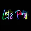 LED NEON Schild Lets Party - Leuchtschriftzug - L: 41cm - Produktbild-Vorschau 5