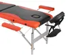 Massageliege 3 Zonen Aluminium Schwarz/Orange Therapiebank Produktbild-Vorschau 5