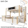 Flieks Etagenbett 90x200cm/140x200cm, Kinderbett Hausbett Produktbild-Vorschau 4