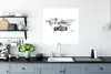 MuchoWow® Poster Weltkarte - Aquarell - Zitat 75x75 cm - Produktbild-Vorschau 3
