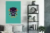 MuchoWow® Poster Roboter - Gesicht - Antenne - Blau - Produktbild-Vorschau 4