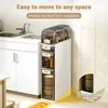 Mobile da bagno stretto - Mobile a terra - 4 ripiani - Con Anteprima dell’immagine prodotto 4