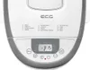 Top view of a white bread maker with a gray trim, showing its control panel with a digital display and various program options. Náhľad obrázku produktu
