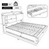 MODFU Polsterbett 180x200 mit LED Bleuchtung,Hydraulisches Produktbild-Vorschau 8