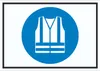 Warnweste benutzen Symbol Schild A2 Rückseite selbstklebend Produktbild-Vorschau 1