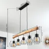 Aprica »Aprica« Hängelampe aus Metall/Holz in Schwarz/Braun Produktbild-Vorschau 3