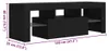 Mobile TV con luci LED nero 120x35x40 cm Anteprima dell’immagine prodotto 7