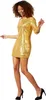 Pailletten-Langarmkleid - gold, M Produktbild-Vorschau 2