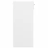 A white sideboard viewed from the side. Voir les images du produit