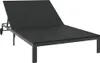vidaXL Sonnenliege Poly-Rattan Schwarz Produktbild-Vorschau 1