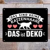Keine Katzenhaare nur Deko Katzen Metallschild XL in 21x28 Produktbild-Vorschau 2