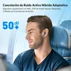 A man wearing earbuds on an airplane. Produktbild-Vorschau